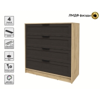 Kомод Тренд КТ-К100 (Дуб золотой ЛДСП/ Дуб английский ЛМДФ) Ш1000 В1020 Г451